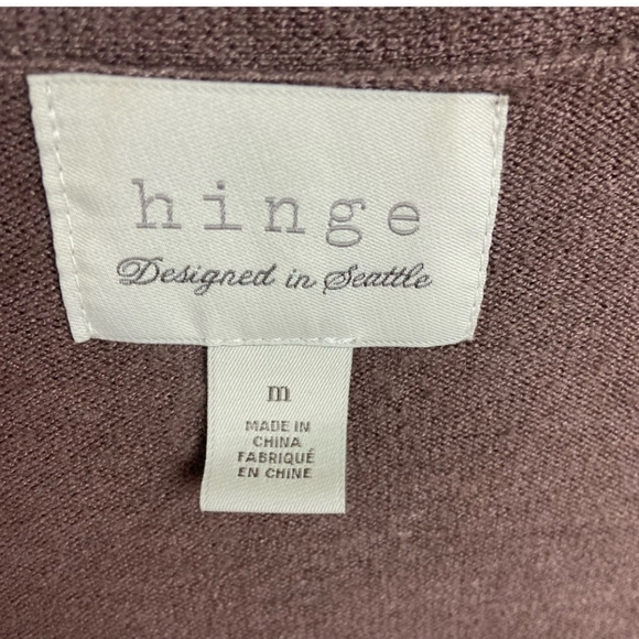 Hinge Bell Sleeve Brown Cardigan Ruched Bohemian Nordstrom Size Medium Sweater - Picture 7 of 11